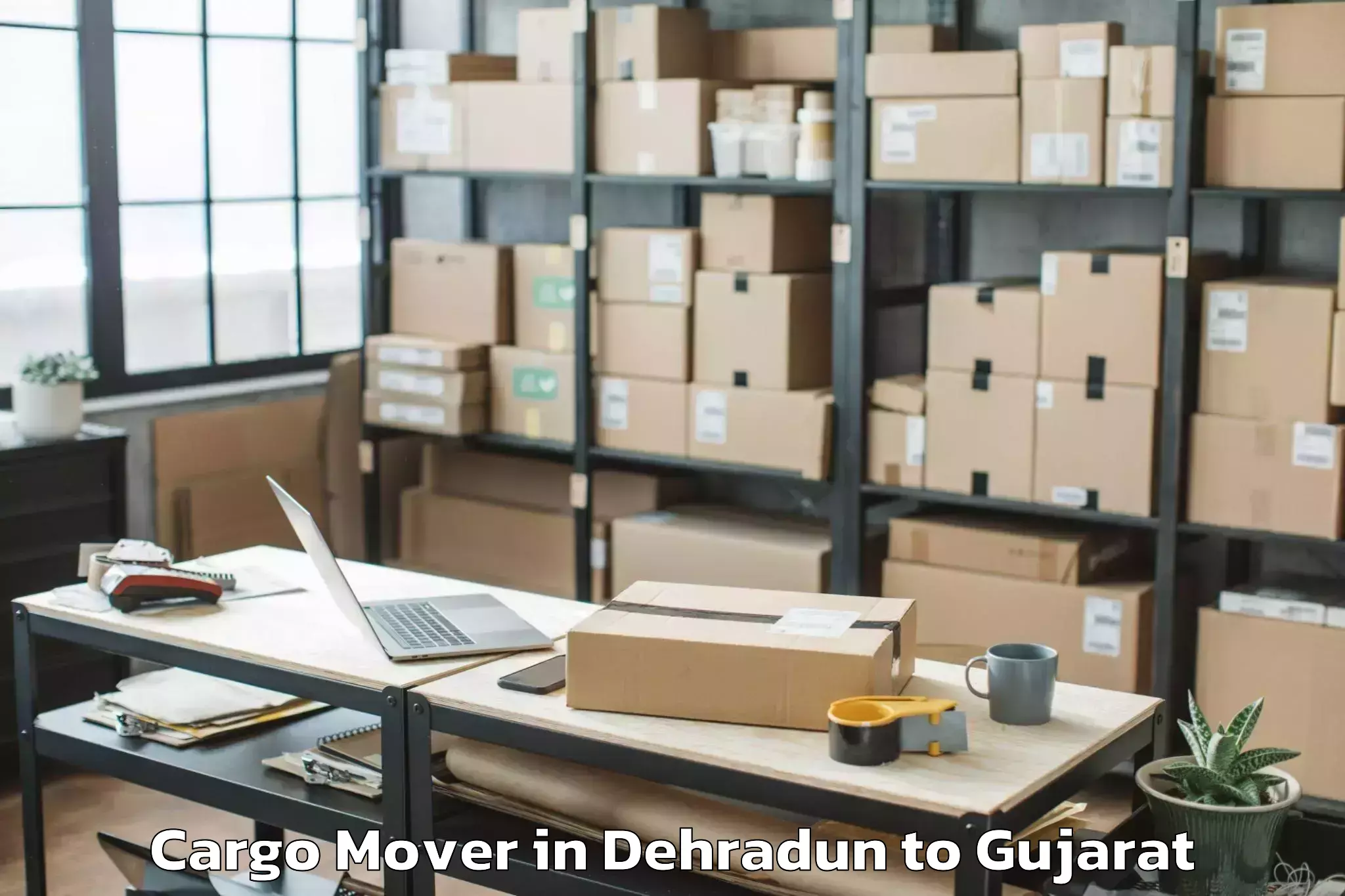 Book Dehradun to Gujarat Technological Universi Cargo Mover Online